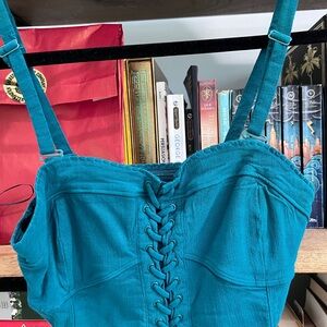 Classic Teal Lace-Up Camisole